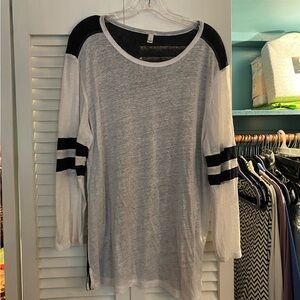 J. Crew Crew Neck Long Sleeve Baseball Varsity Tee Size XL